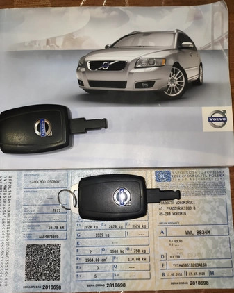 Volvo V50 cena 25900 przebieg: 256044, rok produkcji 2011 z Świętochłowice małe 497